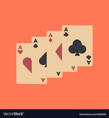 Flat icon on background poker playing card vector image