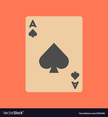 Flat icon on background poker playing card vector image
