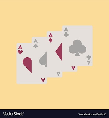 Flat icon on background poker playing card vector image