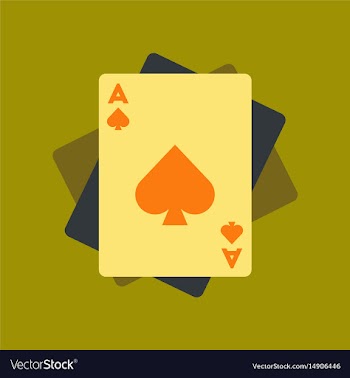 Flat icon on background poker playing cards vector image