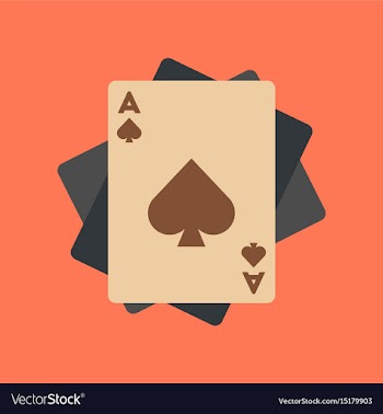 Flat icon on background poker playing cards vector image