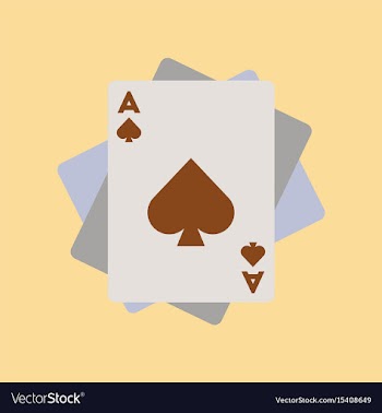 Flat icon on background poker playing cards vector image