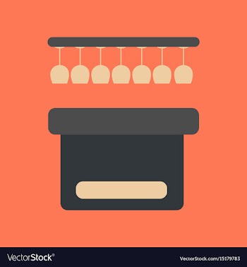 Flat icon on background poker pub bar vector image
