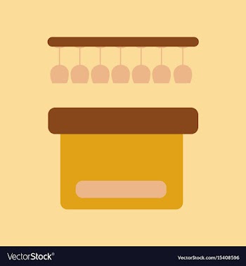 Flat icon on background poker pub bar vector image