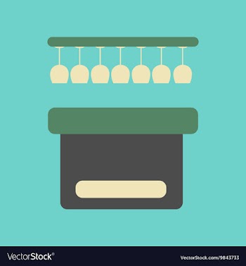 Flat icon on background poker pub bar vector image