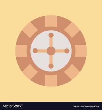 Flat icon on background poker roulette casino vector image