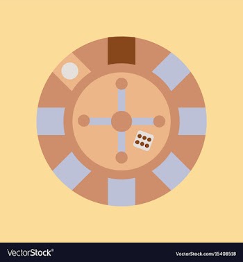 Flat icon on background poker roulette casino vector image