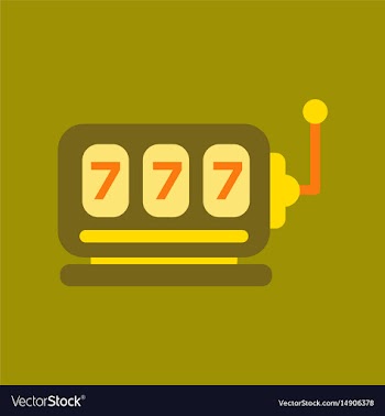 Flat icon on background poker slot machine vector image