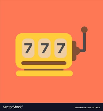 Flat icon on background poker slot machine vector image