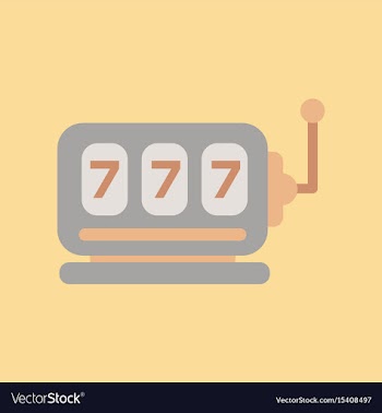 Flat icon on background poker slot machine vector image