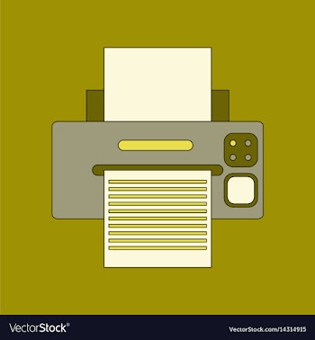 Flat icon on background printer vector image