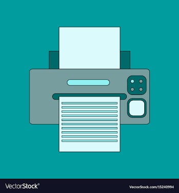 Flat icon on background printer vector image