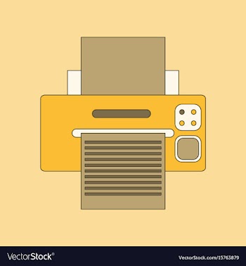 Flat icon on background printer vector image