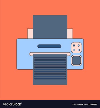 Flat icon on background printer vector image