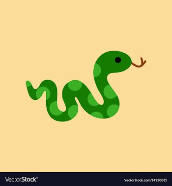 Flat icon on background reptile snake vector image