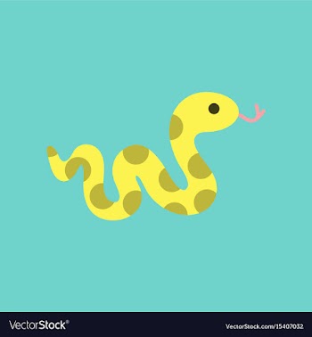 Flat icon on background reptile snake vector image