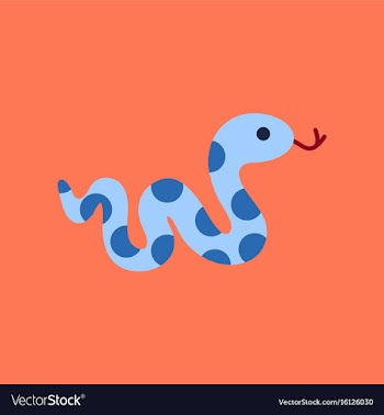 Flat icon on background reptile snake vector image
