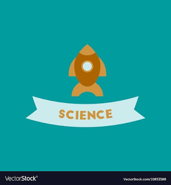 Flat icon on background rocket science vector image