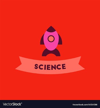 Flat icon on background rocket science vector image