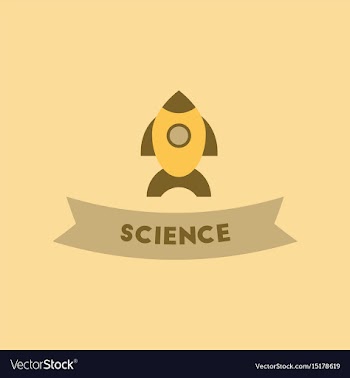 Flat icon on background rocket science vector image
