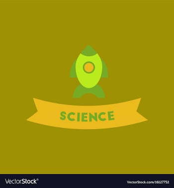 Flat icon on background rocket science vector image