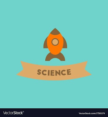 Flat icon on background rocket science vector image