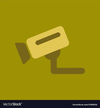 Flat icon on background security camera vector image