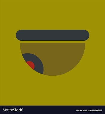 Flat icon on background security camera vector image