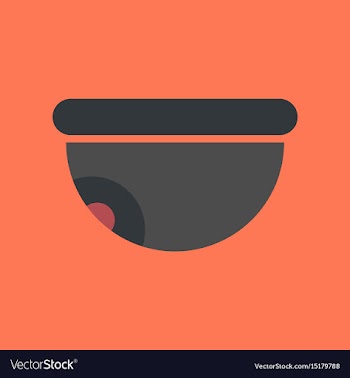 Flat icon on background security camera vector image