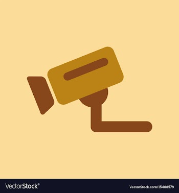 Flat icon on background security camera vector image