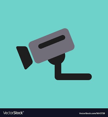 Flat icon on background security camera vector image