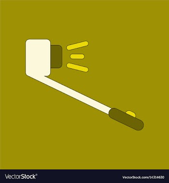 Flat icon on background selfie stick vector image