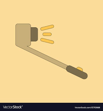 Flat icon on background selfie stick vector image