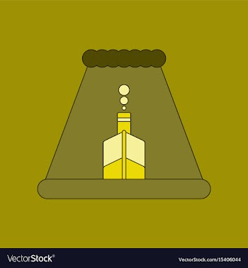 Flat icon on background ship storm vector image