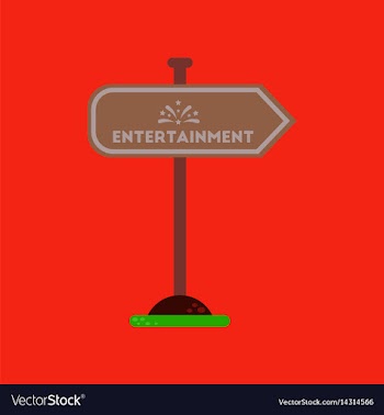 Flat icon on background sign entertainment vector image