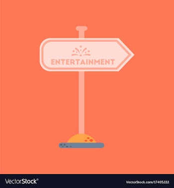 Flat icon on background sign entertainment vector image