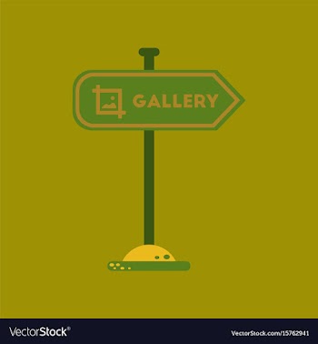 Flat icon on background sign gallery vector image