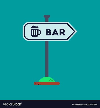 Flat icon on background sign of bar vector image