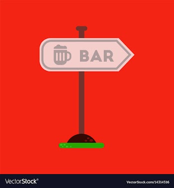 Flat icon on background sign of bar vector image