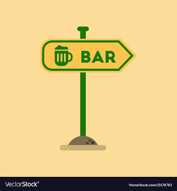 Flat icon on background sign of bar vector image