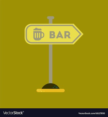 Flat icon on background sign of bar vector image