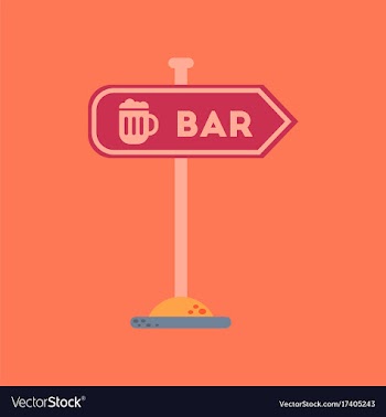Flat icon on background sign of bar vector image