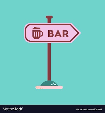 Flat icon on background sign of bar vector image