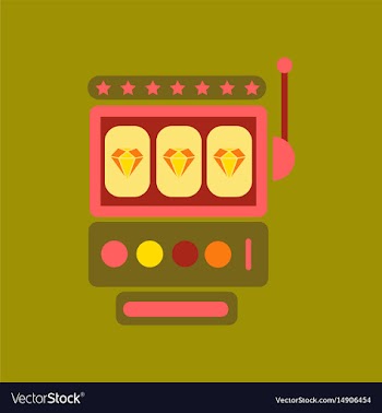 Flat icon on background slot machine vector image