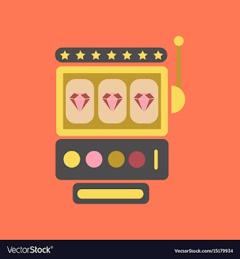 Flat icon on background slot machine vector image