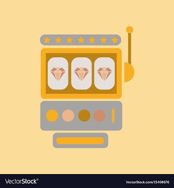 Flat icon on background slot machine vector image
