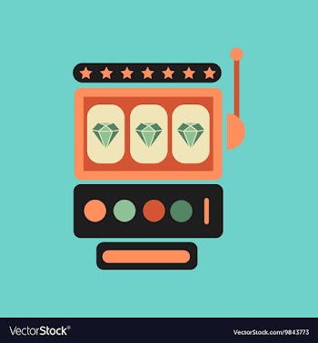 Flat icon on background slot machine vector image
