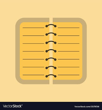 Flat icon on background spiral notepad notebook vector image