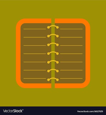Flat icon on background spiral notepad notebook vector image