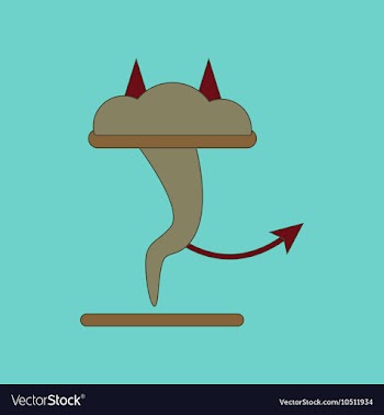 Flat icon on background tornado devil vector image